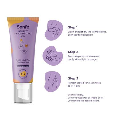 Sanfe Intimate Rejuvenating Gel - Honey & Almond 50 gm - Intimate Care