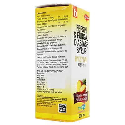 BYZYME Syrup 200ml - Digestion-Dig