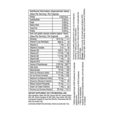 La nature's Ginseng Multivitamin Softgel capsules 60's - Health Products