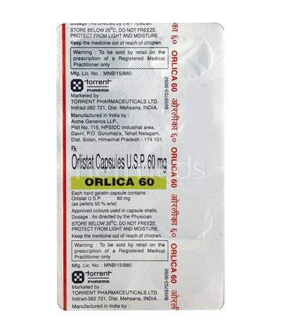 Orlica 60mg Capsule 10'S - Obesity
