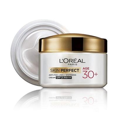 L'Oreal Skin Perfect Anti-Fine Lines+Whitening Cream Age 30+ 50 gm - Dark Circle & Wrinkle Busters