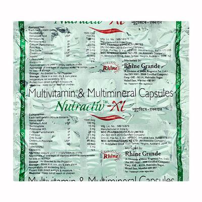 NUTRACTIV XL Capsule 15's - Supplements-Vam