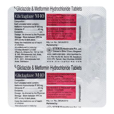 GLICLAGLAZE M 40 Tablet 15's - Diabetes-Ant