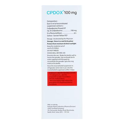 CPDOX 100mg Oral Suspension 30ml - Bacterial Infections-Cep