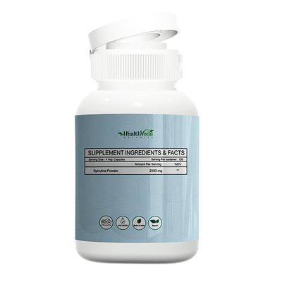 Health Veda Plant Based Spirulina 2000 mg Veg Capsule 120's - Multi-Vitamins