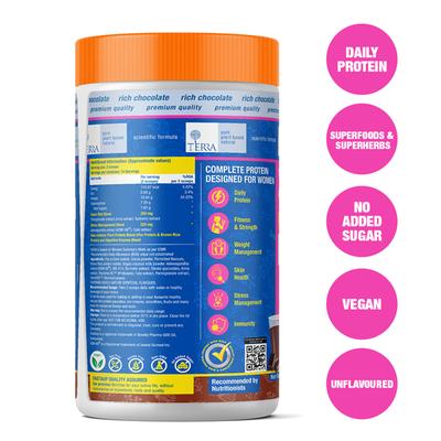 Fast&Up Plant Protein for Women - Chocolate Flavour 450 gm - Protein Drink
