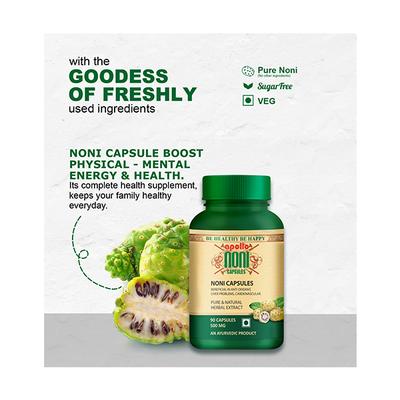 Apollo Noni Natural Herbal Extract 500 mg Capsule 90's - Health Products