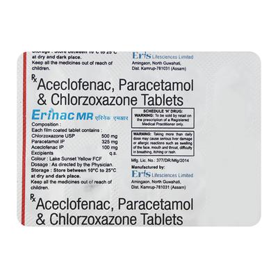 Erinac MR Tablet 10'S - Pain relief-Nsa