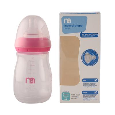 Mothercare Wide Neck Bottle - Pink 250 ml - Feeding & Nursing