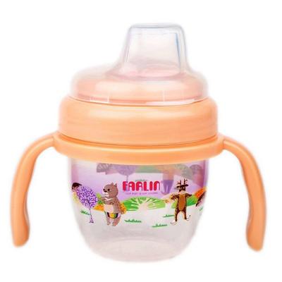 Farlin Gulu Gulu Spout Learner Cup - Brown 120's - Feeding & Nursing