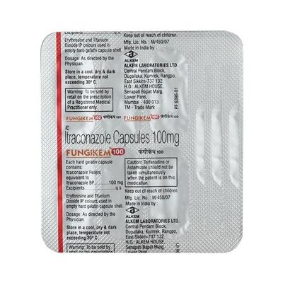 Fungikem 100mg Capsule 7'S - Fungal Infections-Anf