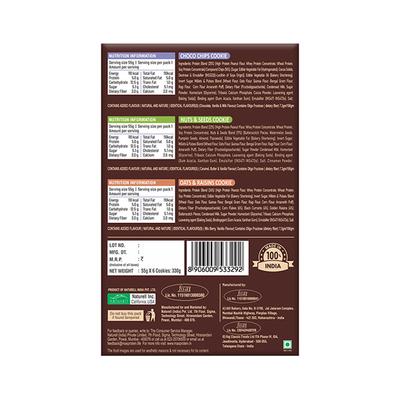 RiteBite Max Protein 7 Grain Breakfast Cookie Box - Assorted (Pack of 6 x 55 gm) - Nutritional Bars