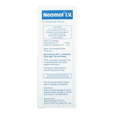 Neomol Ivg 1000mg Infusion 100ml - Fever-Ana