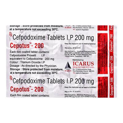 Cepotus 200mg Tablet 10'S - Bacterial Infections-Cep