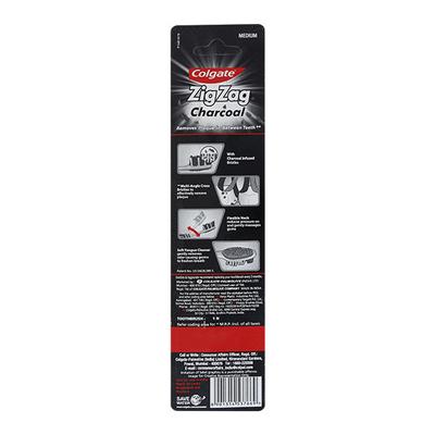 Colgate Zig Zag Charcoal Toothbrush - Medium - Toothbrushes