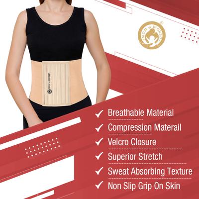 Mom & World Tummy Trimmer 8 Abdominal Belt - Brown (M) 1's - Back/Abdomen Supports