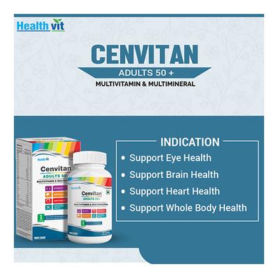 HealthVit Cenvitan Adults 50+ Tablet 60's - Multi-Vitamins