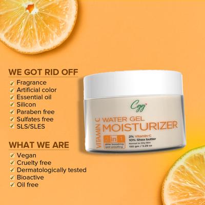 CGG Cosmetics Vitamin C Water Gel Moisturizer 2 in 1 Dark Spots- for All Skin Types 150 gm - Face Moisturizers