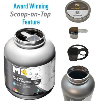 MuscleBlaze Biozyme Performance Whey Powder - Magical Mango 1 kg - Whey Proteins