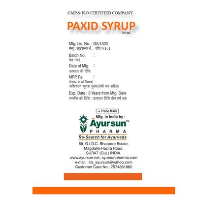 Ayursun Paxid Syrup 200 ml - Digestive Care