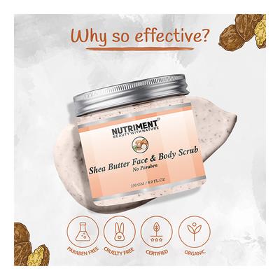 Nutriment Face & Body Scrub - Shea Butter 250 gm - Face Scrubs