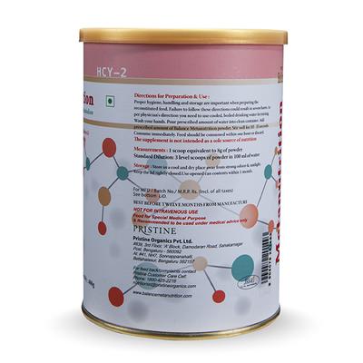 Pristine Balance Metanutrition HCY-2 (3 Years & above) Powder - 400 gm (Tin) - Baby And Infant Supplements