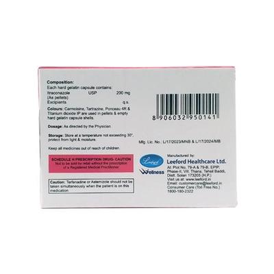 Itromed 200mg Capsule 4'S - Fungal Infections-Anf