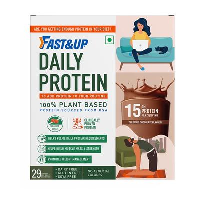 Fast&Up Daily Protein Powder - Delicious Chocolate Flavour 150 gm - Workout Essentials