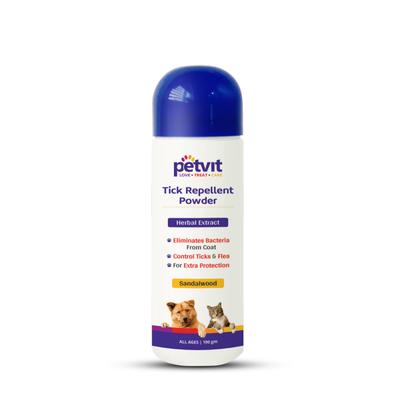 Petvit Tick Repellent Powder 100 gm - Petfood