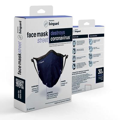 Livinguard Face Mask Street Without Valve (L) - Blue (Pack of 1) - Face Mask