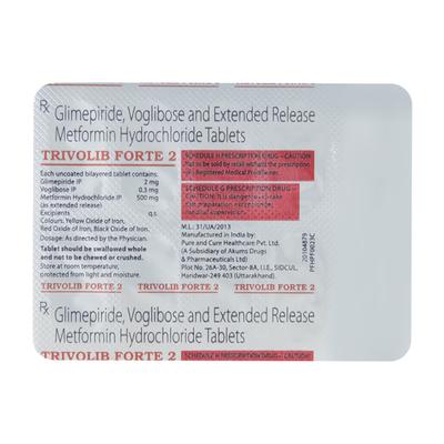 Trivolib Forte 2mg Tablet 10'S - Diabetes-Ant