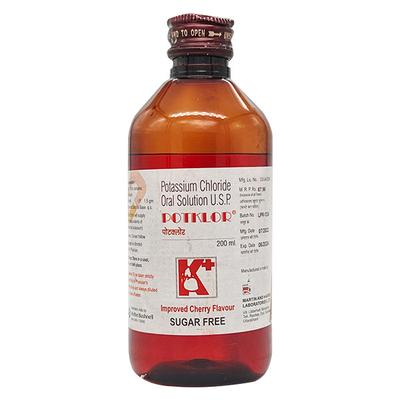 Potklor Improved Cherry Flavour Sugar Free Oral Solution 200ml - Supplements-Ele