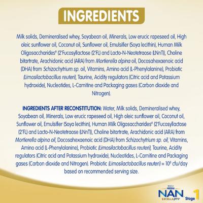 Nestle Nan Excellapro 1 (Upto 6 Months) Powder - Tin 400 gm - Baby And Infant Supplements