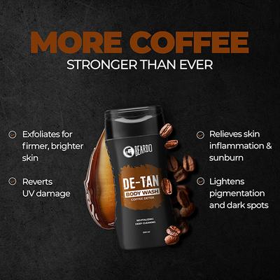 Beardo De-Tan Body Wash Coffee Detox Revitaling Deep Cleaning 200ml - Shower Gels & Body Wash