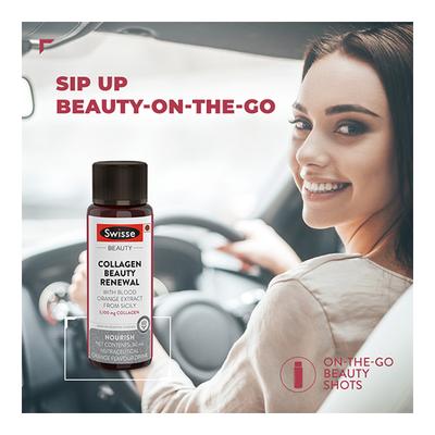 Swisse Collagen Beauty Renewal Energy Drink - Orange Flavour 30 ml - Hair & Skin