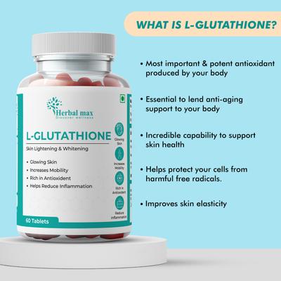 Herbal Max L Glutathione Tablet 60's - Hair & Skin