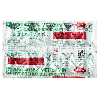 ZARBOSE M 0.2 Tablet 10's - Diabetes-Ant