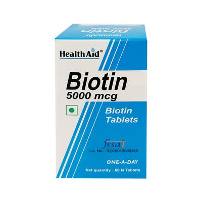 HealthAid Biotin 5000 mcg Tablet 60's - Hair & Skin