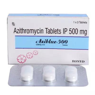 AZIBLUE 500 Tablet 3's - Bacterial Infections-Mac