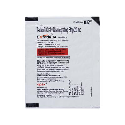 EXTADIL 20 Disintegrating Strip 1's - Impotence/Erectile Dysfunction (Ed)