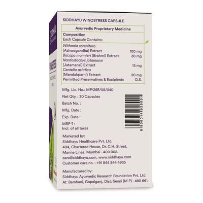 Siddhayu Winostress Capsule 30's - Speciality Medicines