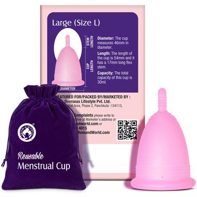 Mom & World Reusable Menstrual Cup (L) 1's - Menstrual Cups