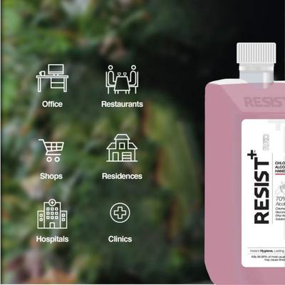 RESIST+ Chlorhexidine Alcoholic Hand Rub (Pack of 2 X 500 ml) - Hand Sanitizer