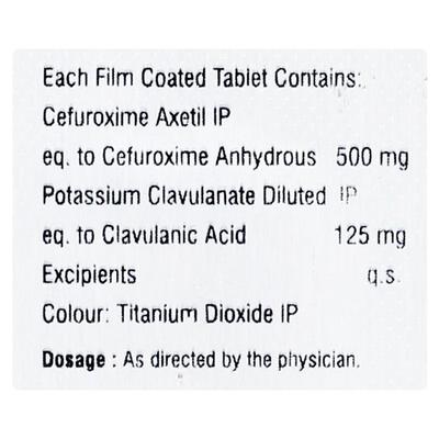 DICEF CV 625 Tablet 6's - Bacterial Infections-Cep