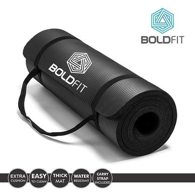 Boldfit Yoga Mat - Black (NBR) 1's - Workout Essentials