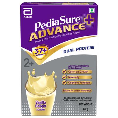 Pediasure Advance Plus Powder - Vanilla Delight Flavour 400 gm (Refill Pack) - Kids Nutrition