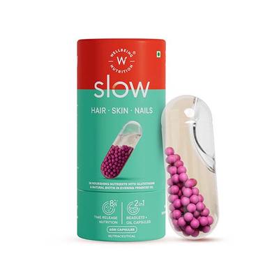 WellbeingNutritionSlowSkin, Hair & Nails Men & Women Glutathione, Hyaluronic acid, Biotin - Biotins