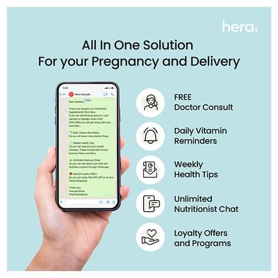 Hera Pregnancy Care Capsule Bundle (Prenatal Multivitamin + Calcium Core + Omega One) - Women Health