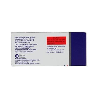 Lacosam 100mg Tablet 10'S - Epilepsy/Convulsion-Ant