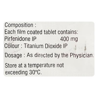 PIRFEMAC 400 Tablet 10's - Idiopathic Pulmonary Fibrosis